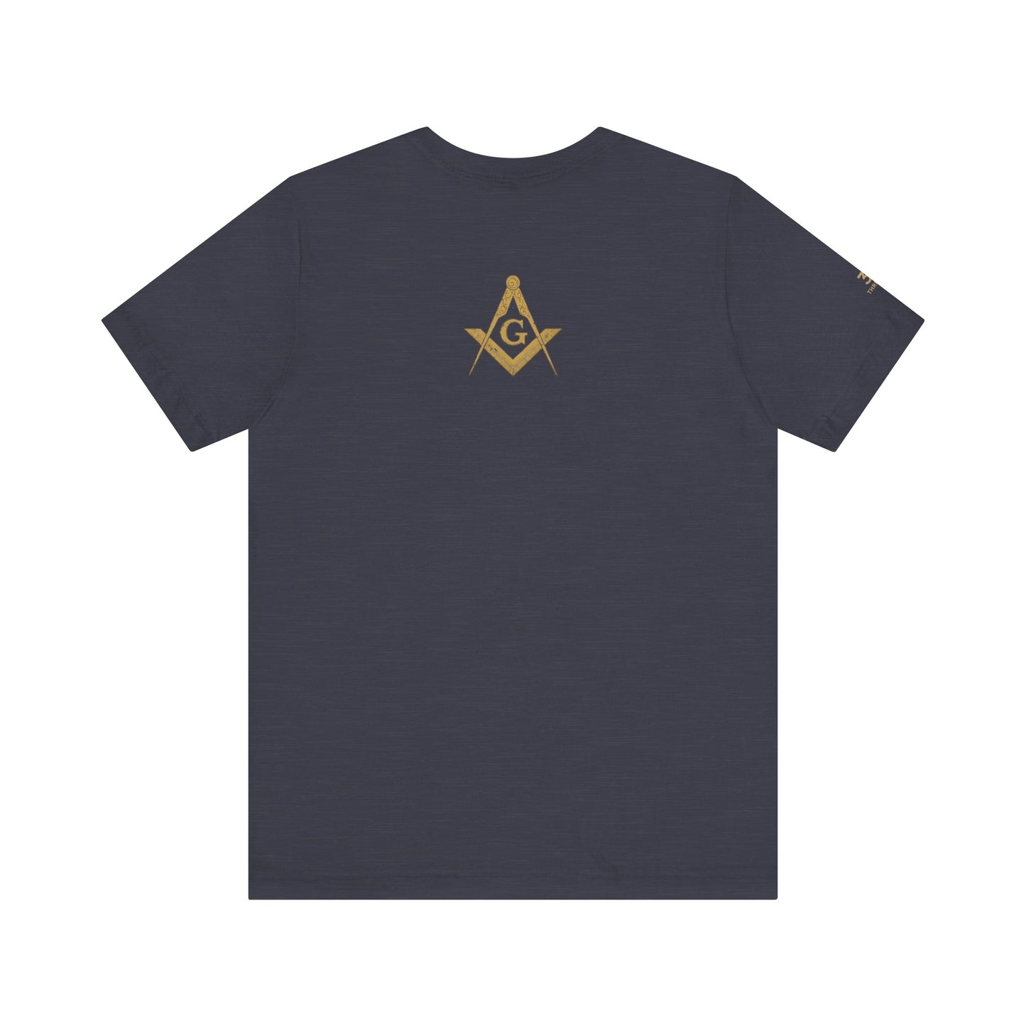 Masonic Tee with Square and Compass Design on back