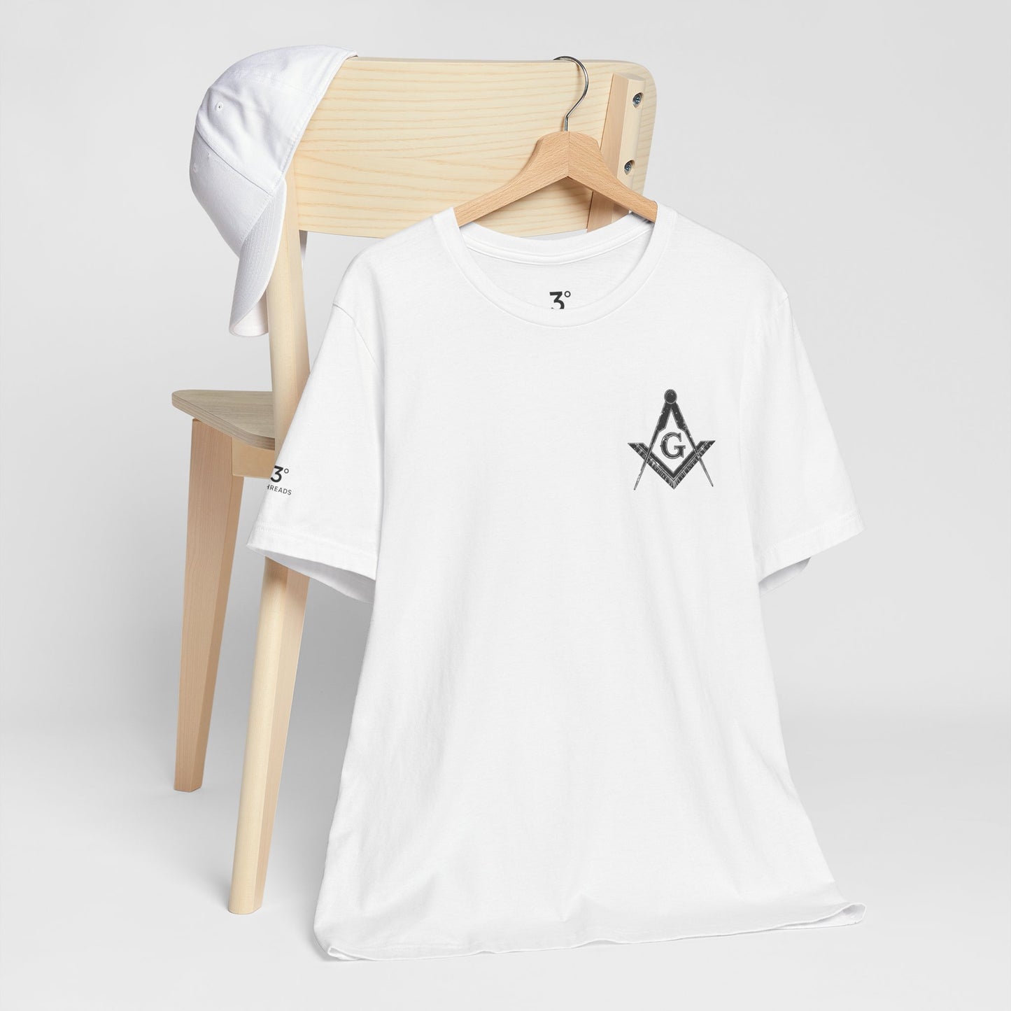 Masonic Tee with Square and Compass Design