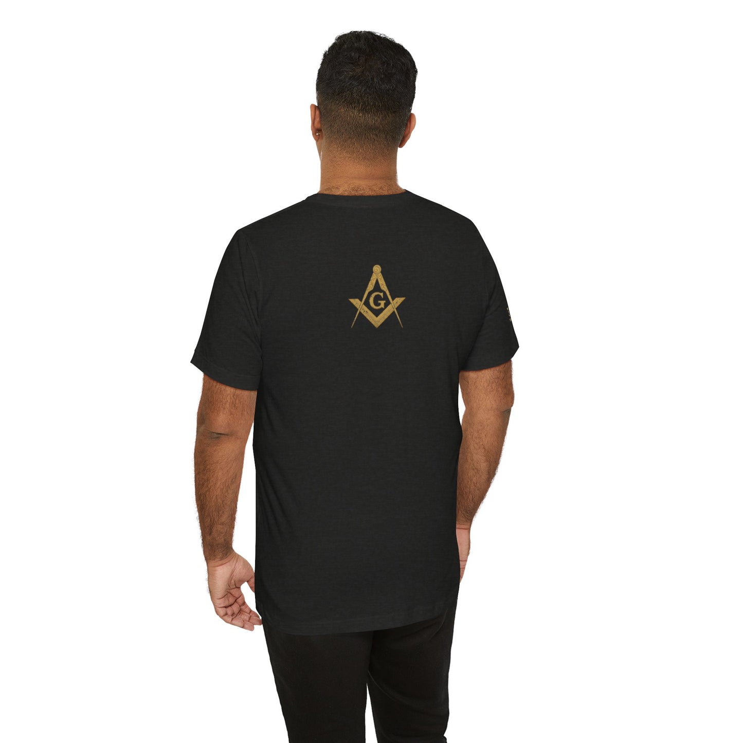Masonic Tee with Square and Compass Design on back