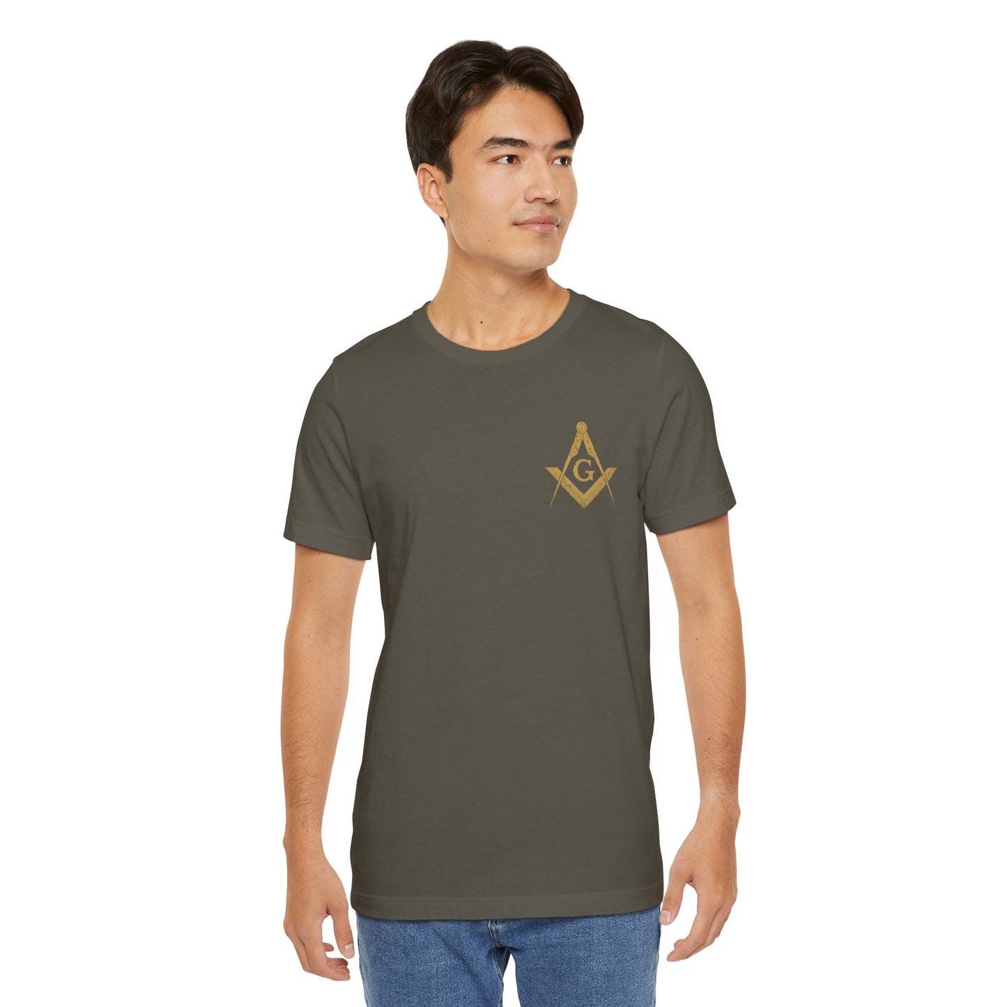 Masonic Tee with Square and Compass Design