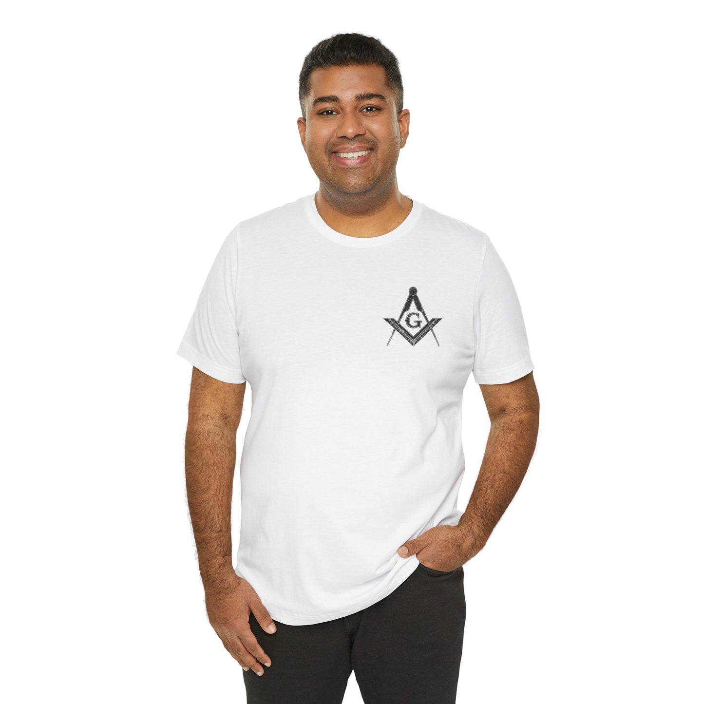 Masonic Tee with Square and Compass Design
