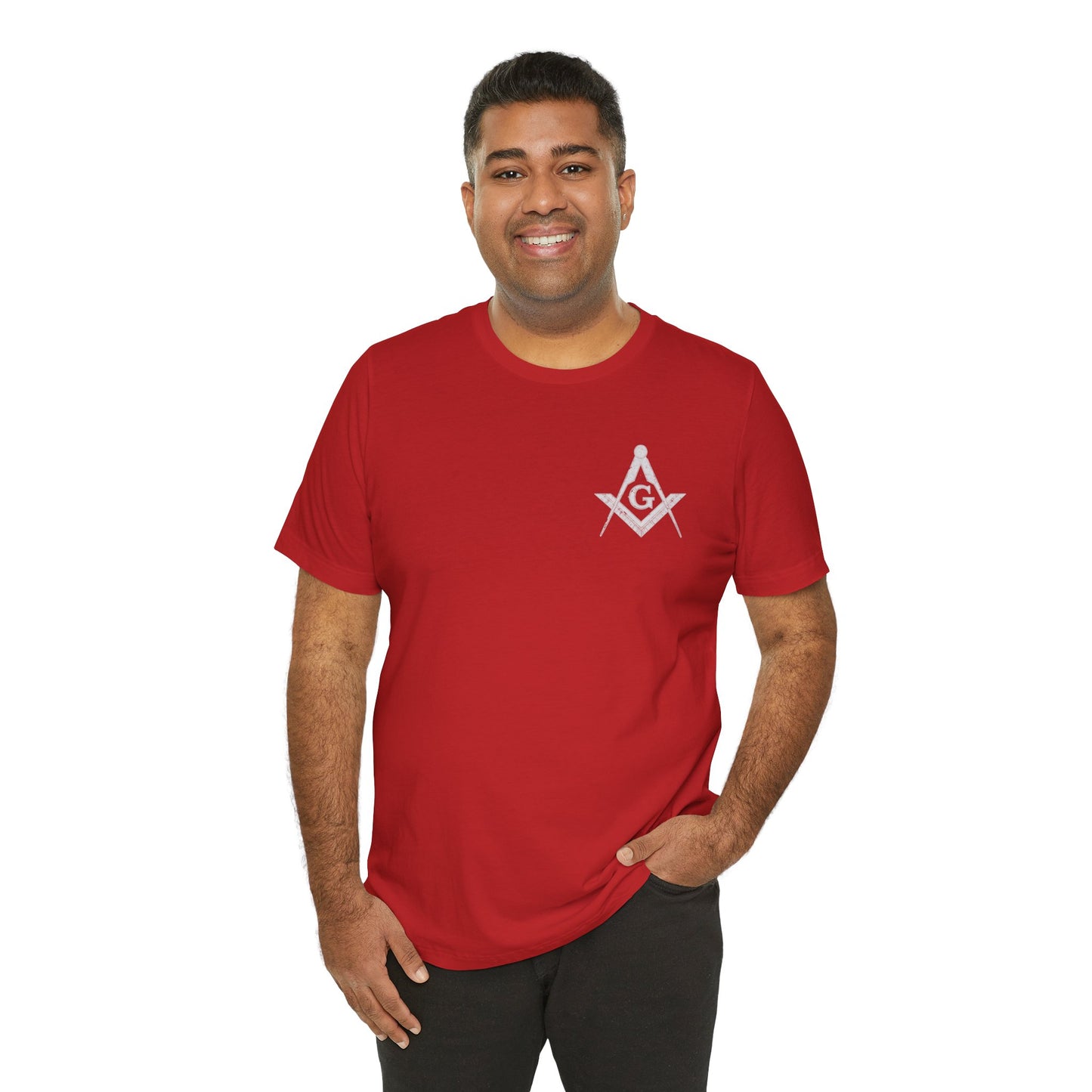 Masonic Tee with Square and Compass Design
