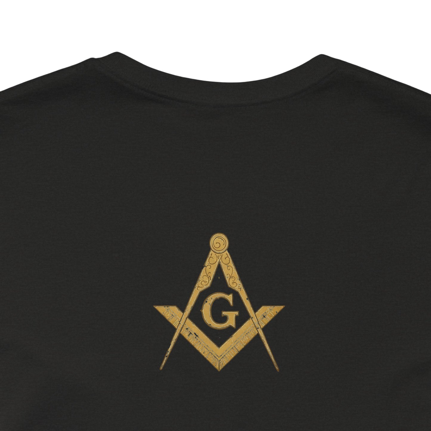Masonic Tee with Square and Compass Design on back