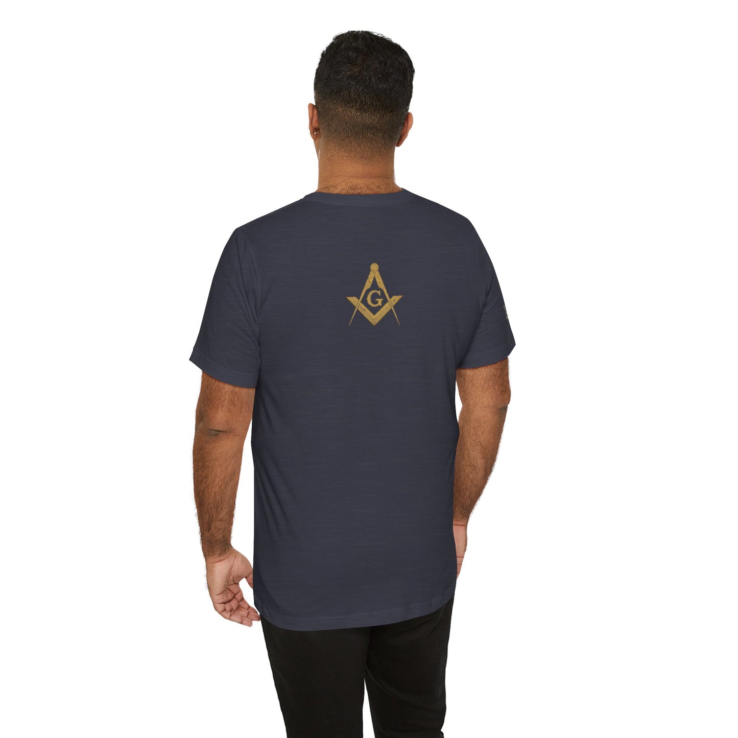 Masonic Tee with Square and Compass Design on back