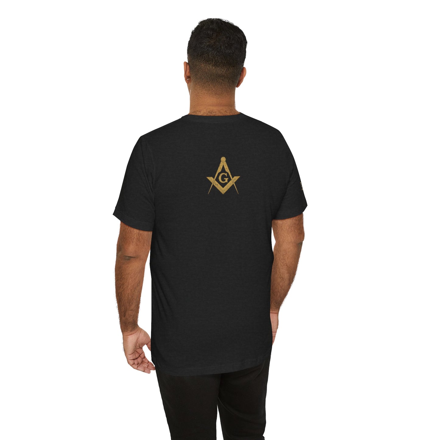 Masonic Tee with Square and Compass Design on back