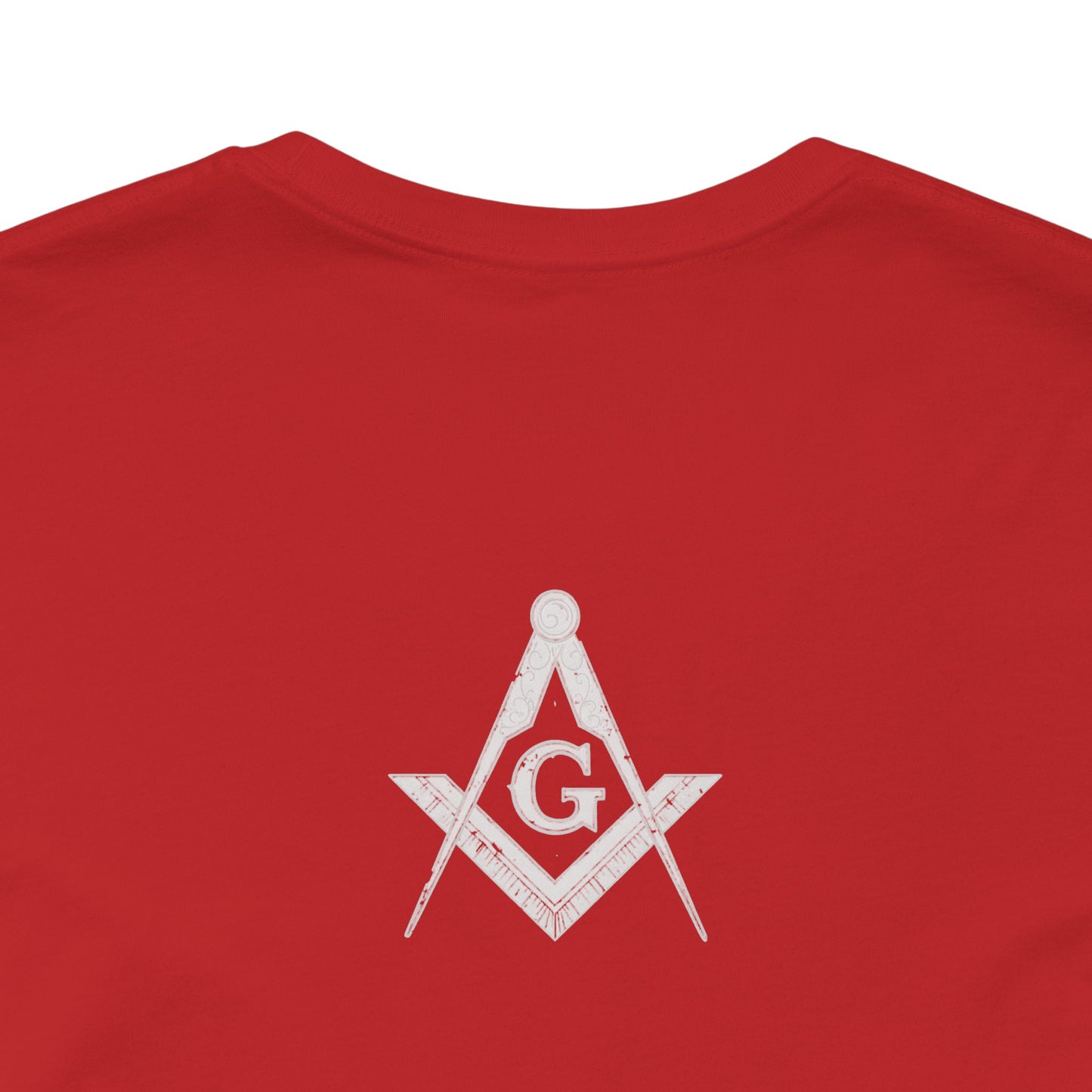 Masonic Tee with Square and Compass Design on back