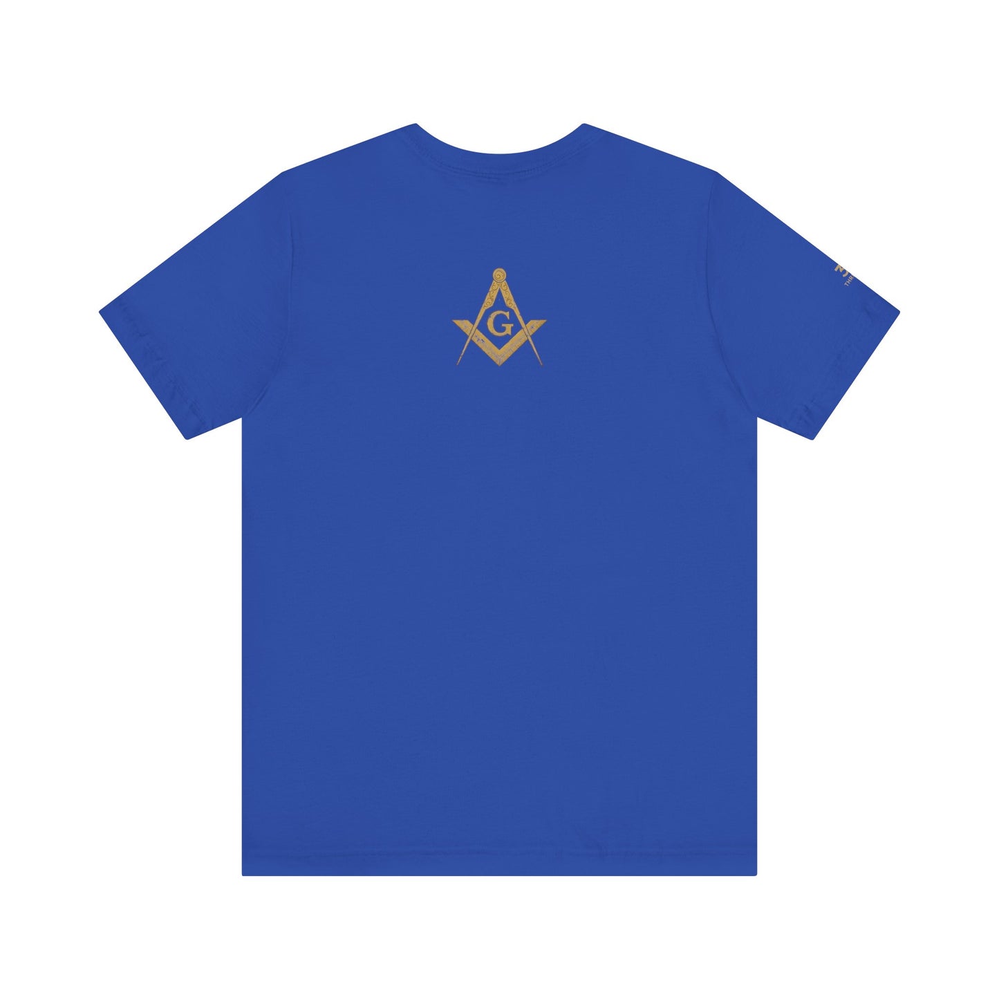 Masonic Tee with Square and Compass Design on back