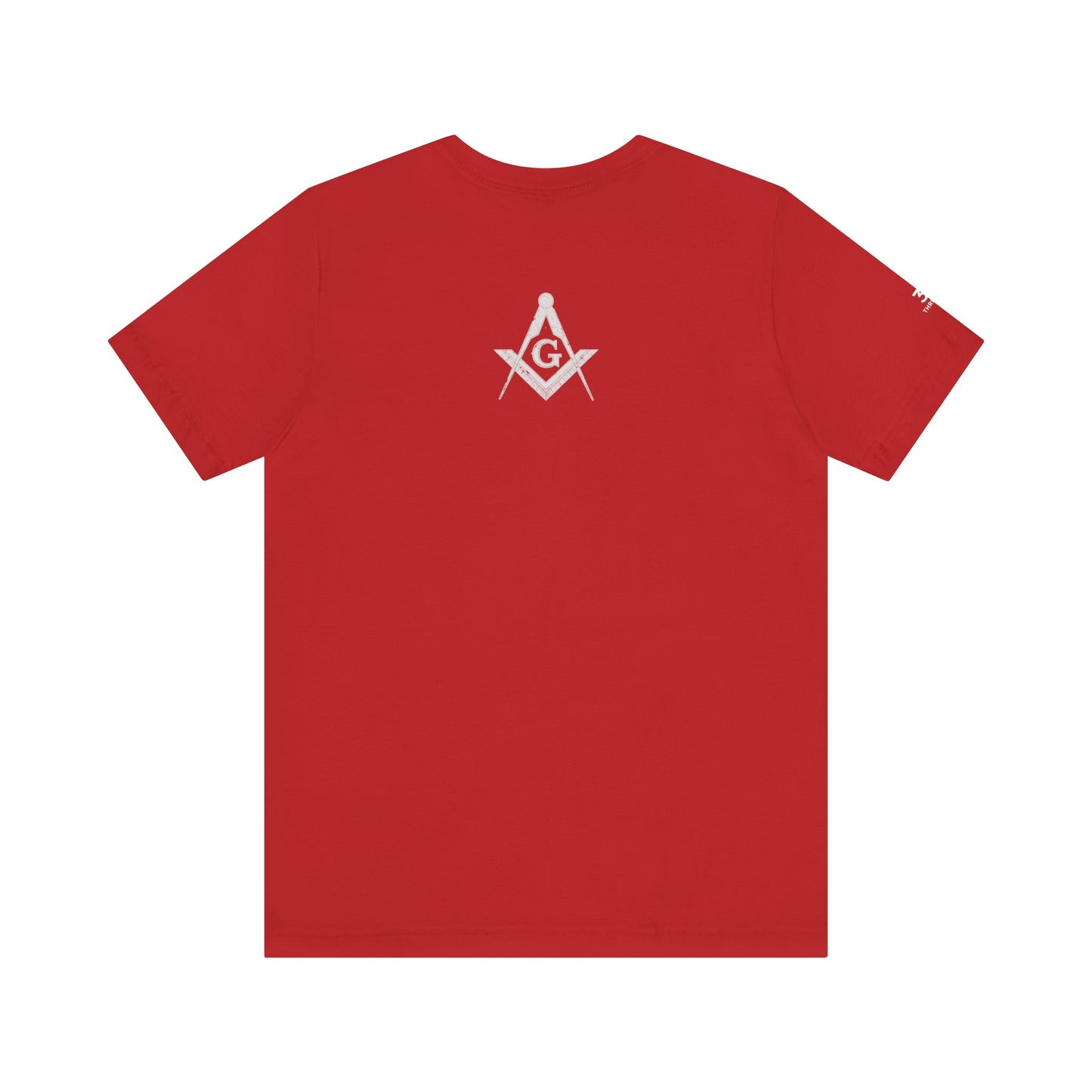 Masonic Tee with Square and Compass Design on back