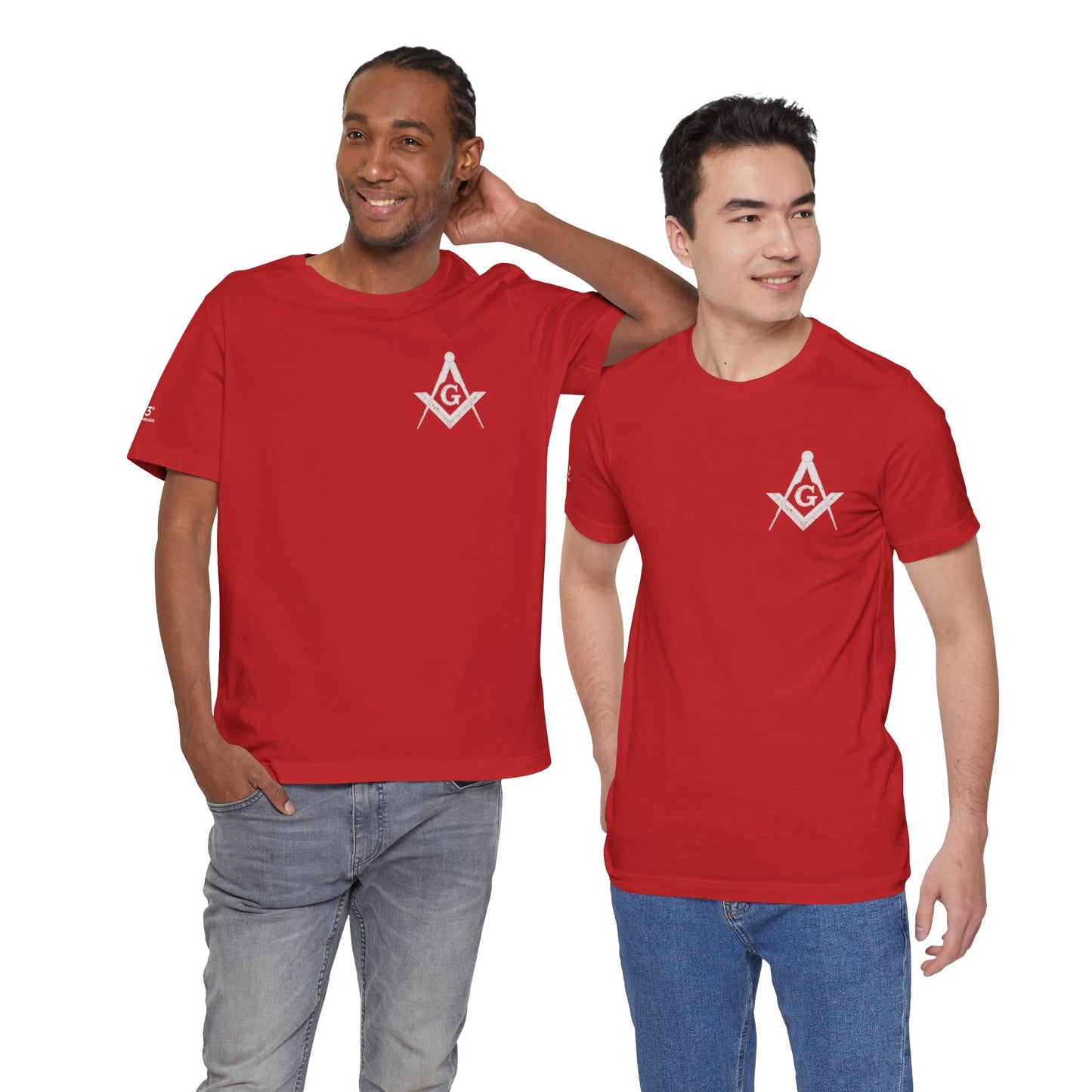 Masonic Tee with Square and Compass Design