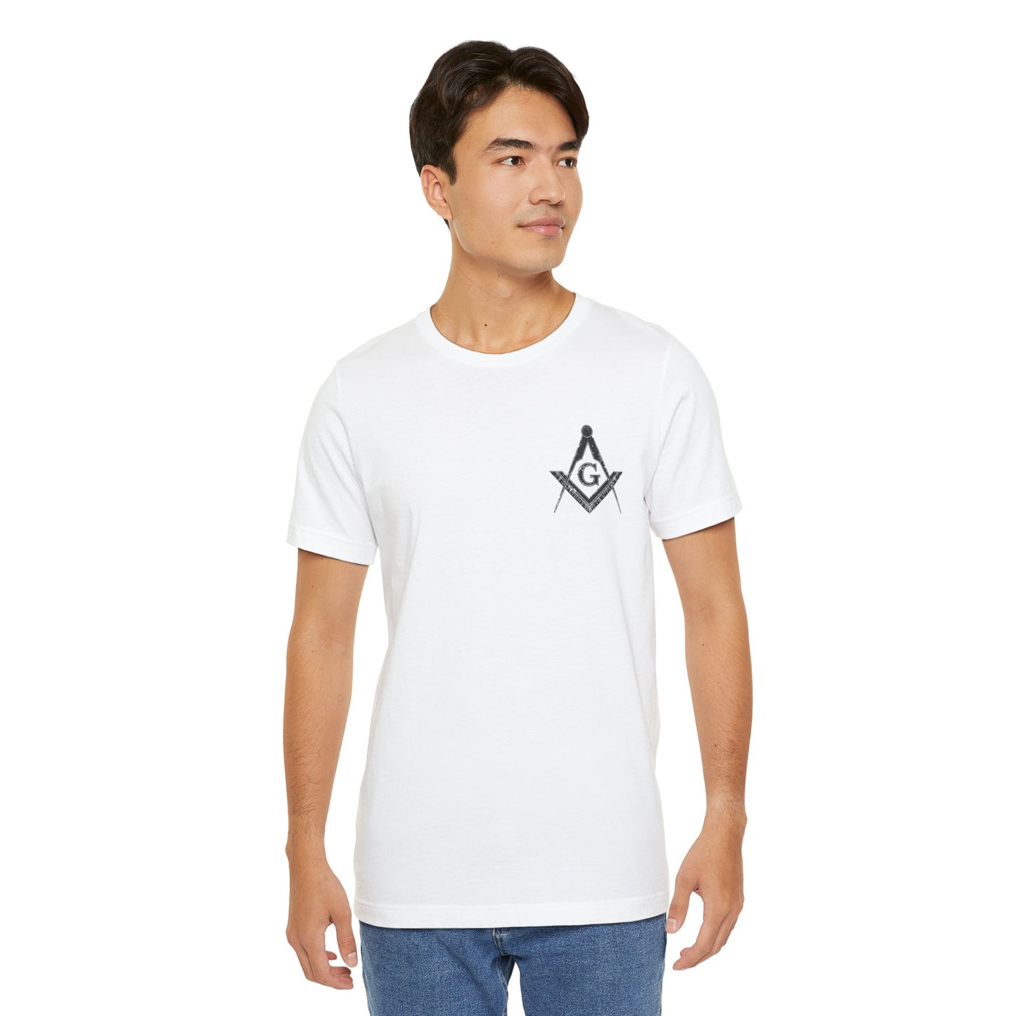 Masonic Tee with Square and Compass Design