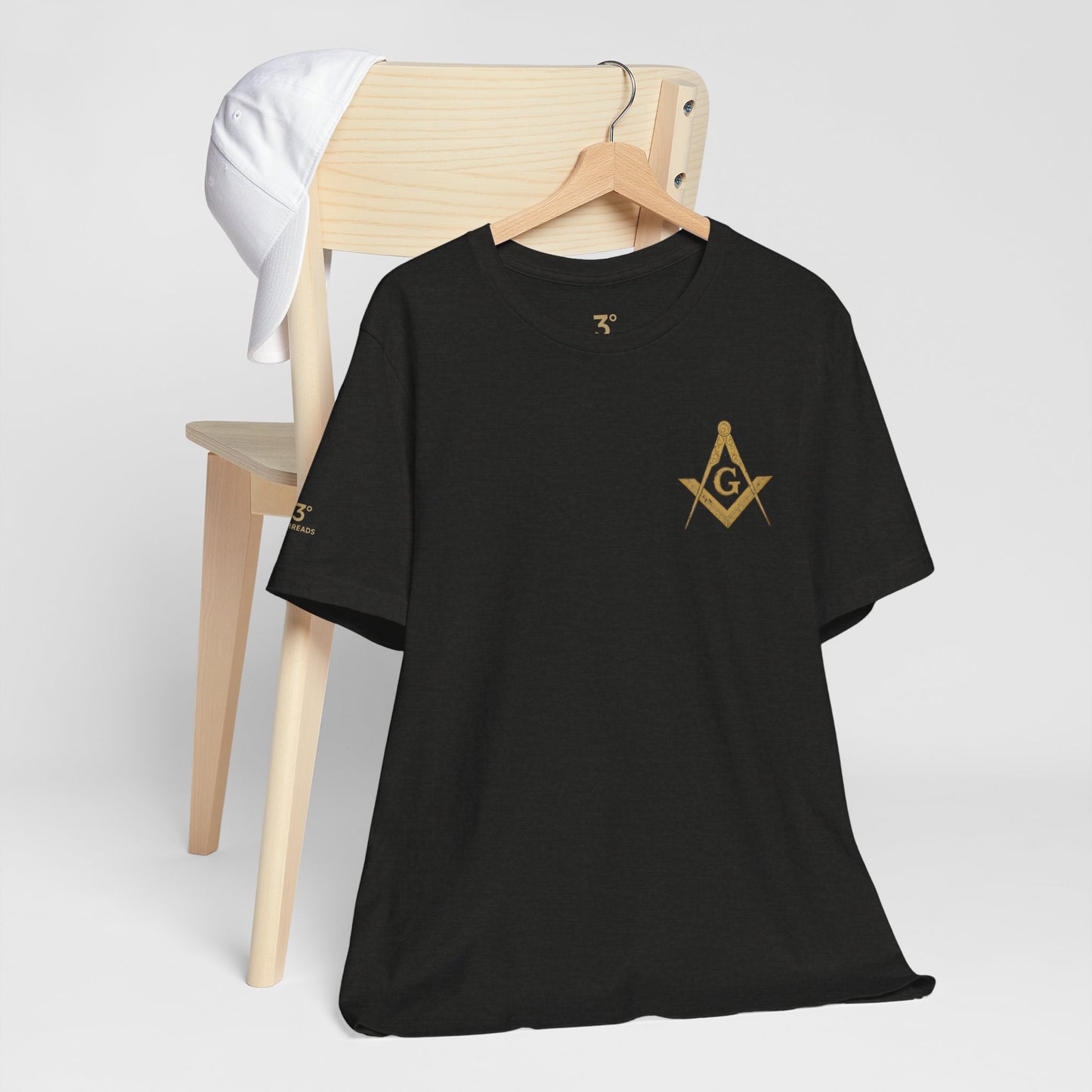 Masonic Tee with Square and Compass Design