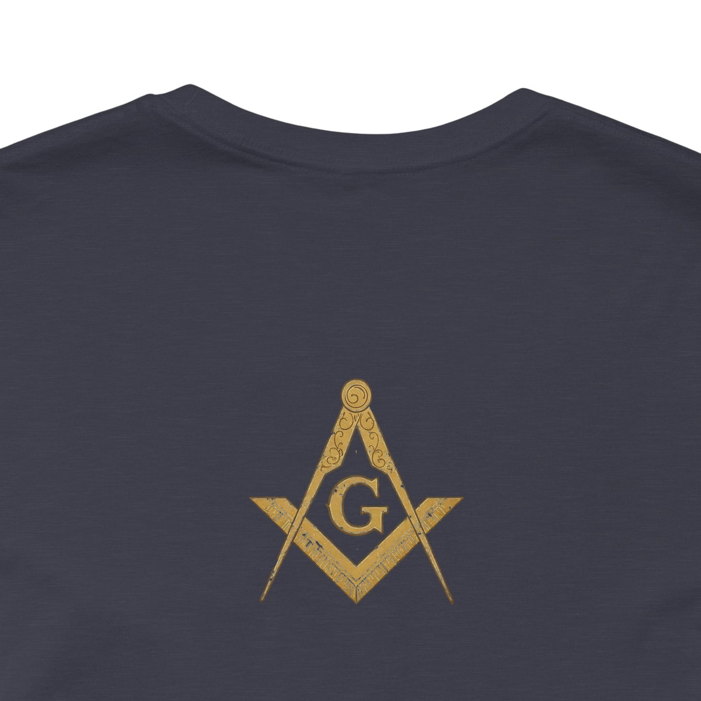 Masonic Tee with Square and Compass Design on back