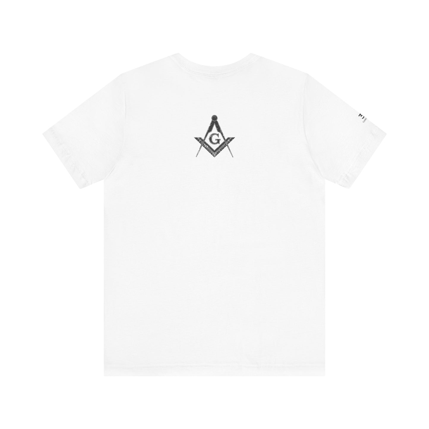 Masonic Tee with Square and Compass Design on back