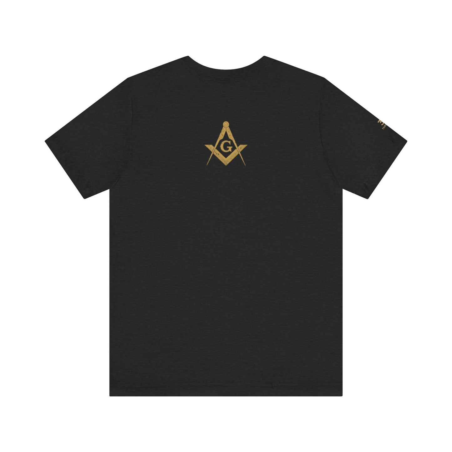 Masonic Tee with Square and Compass Design on back