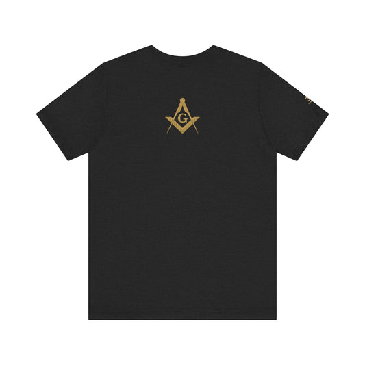 Masonic Tee with Square and Compass Design on back