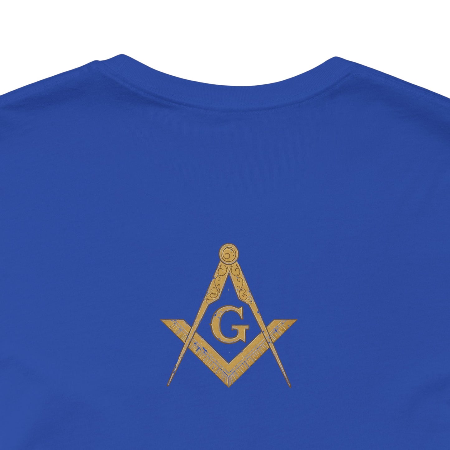 Masonic Tee with Square and Compass Design on back