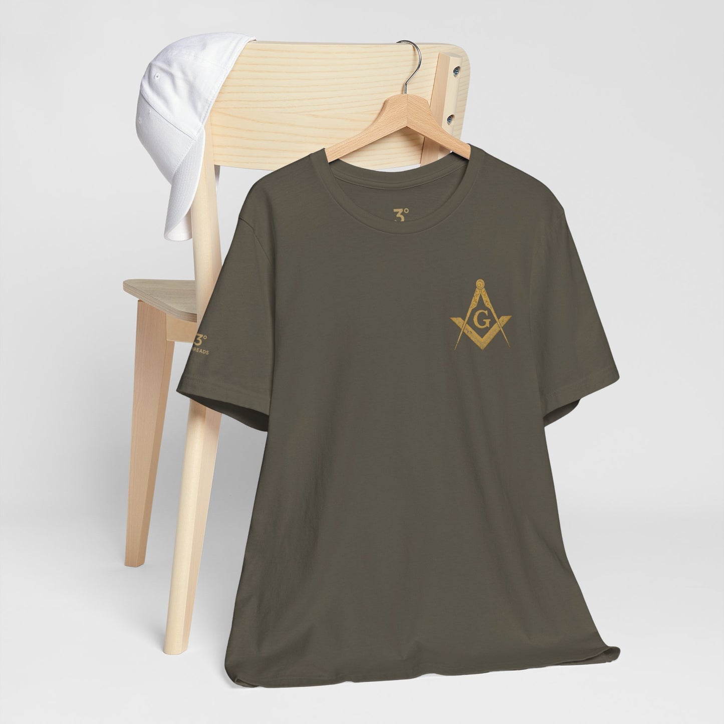 Masonic Tee with Square and Compass Design