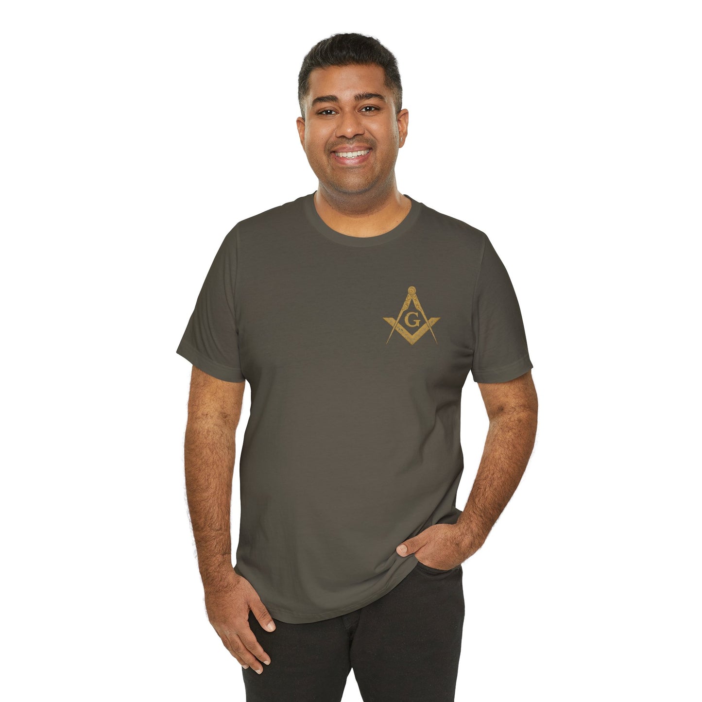 Masonic Tee with Square and Compass Design