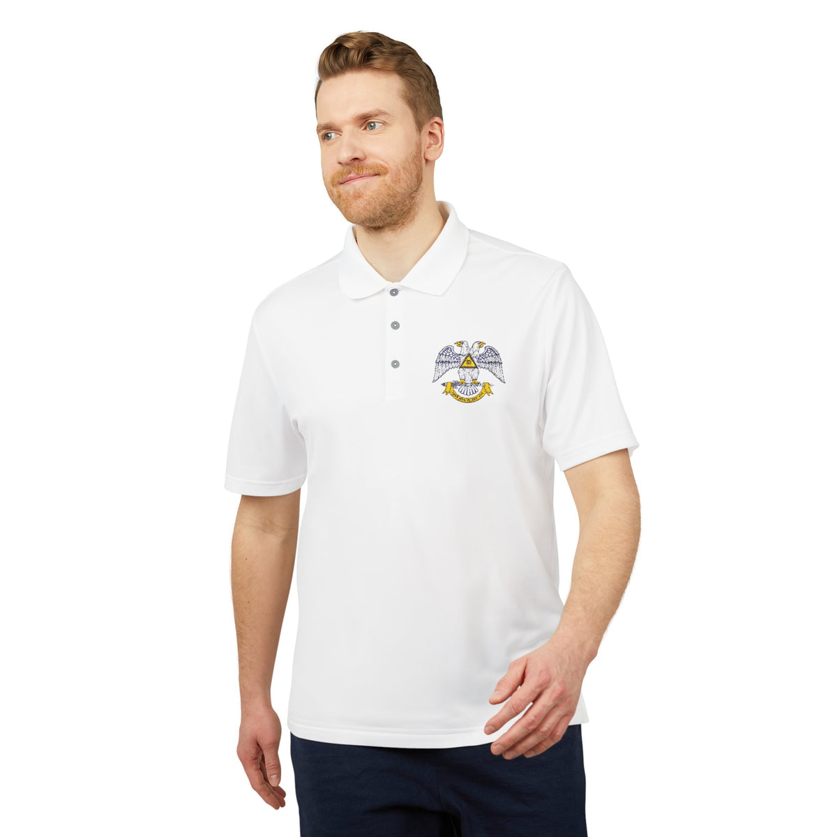 32 Degree Spes Mea In Deo Est Performance Polo