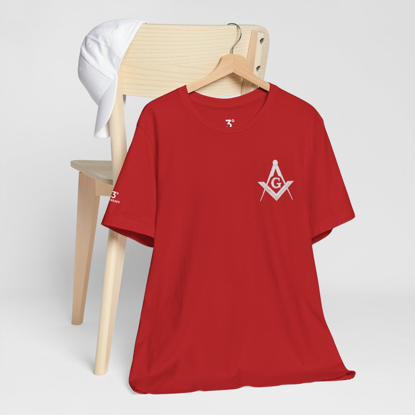 Masonic Tee with Square and Compass Design