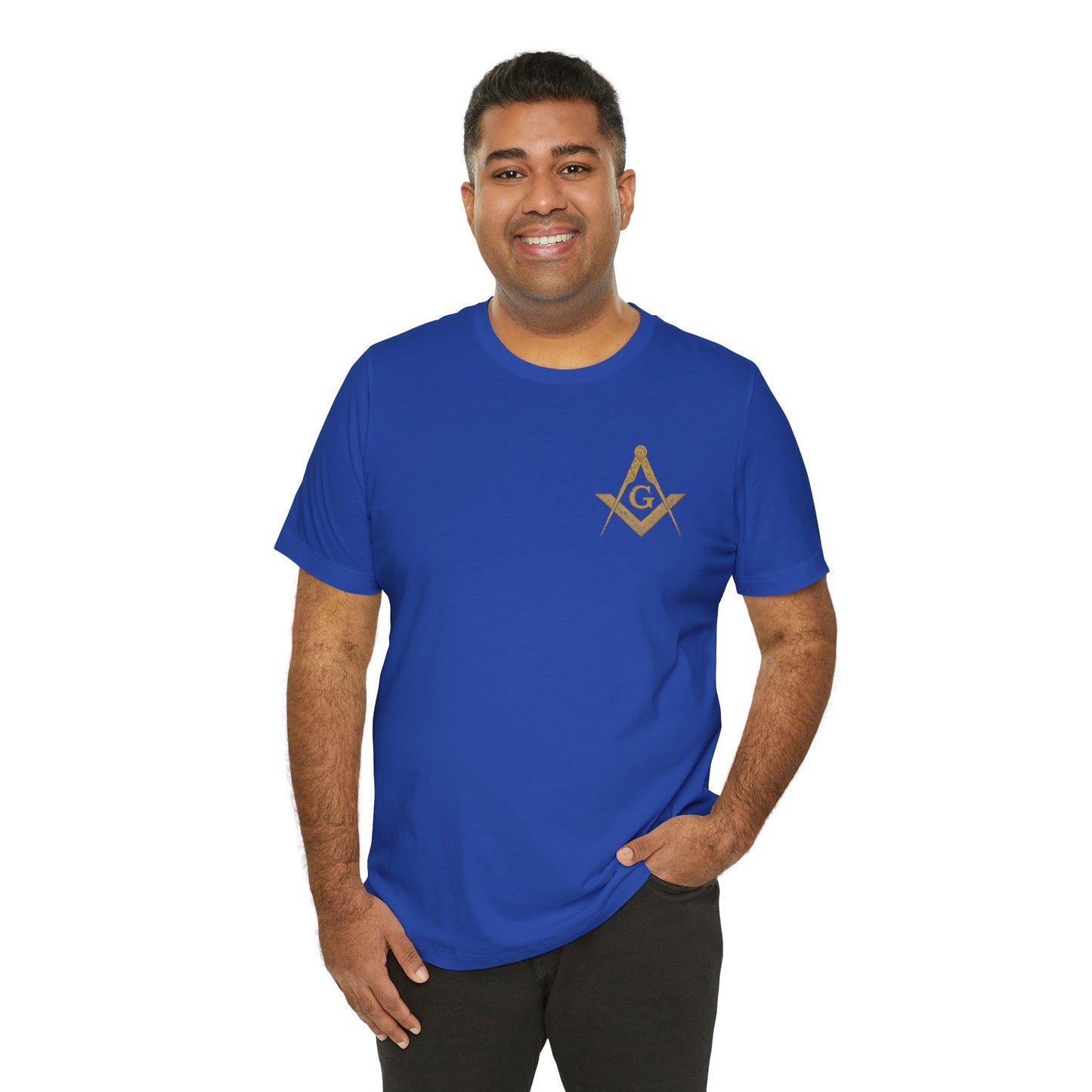Masonic Tee with Square and Compass Design